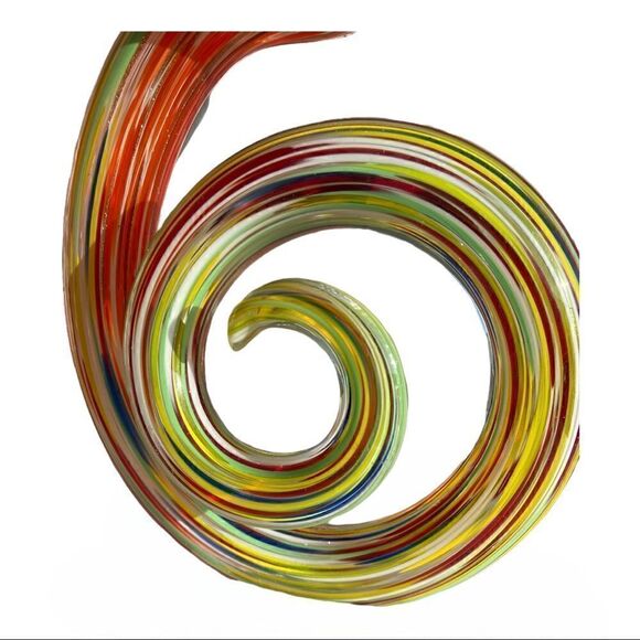 Italian Spiral Art Glass Abstract Sculpture - Picture 11 of 12